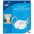 Carex Health Brands E-Z Lock White Elevated Toilet Seat Aluminum/Plastic 5 in. H X 22 in. L FGB30300 0000
